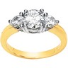 Created Moissanite Two Tone 3 Stone Engagement Ring 1.5 CTW Ref 426289