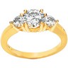 Created Moissanite 3 Stone Engagement Ring Ref 710126