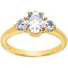 Created Moissanite 3 Stone Engagement Band 1.4 CTW Ref 696910