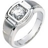 Created Moissanite Gents Ring 6.5mm 1 CTW Ref 382339