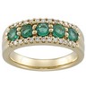 Genuine Emerald and Diamond Bridal Anniversary Band .25 CTW Ref 274340