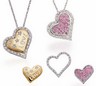 Convertible Pink Sapphire and Diamond Heart Pendant Slide .2 CTW Ref 995643