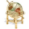 Gemstone Globe | 5" (110 mm). 3-leg arc stands are brass with an electoplated finish. Globes are available in lapis and mother of pearl. | SKU: 65-0005