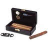 6 Cigar Black Leather Travel Case | SKU: 65-1000