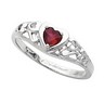 Ruby Heart Shaped Ring 4 x 4mm Ref 123649