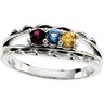 Birthstone Mothers Ring May hold up to 5 round 3mm gemstones Ref 533348