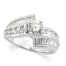Diamond Engagement Ring with Baguette Accents Ref 888555