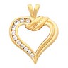 Diamond Heart Shaped Pendant .33 CTW 25 x 20mm Ref 487080