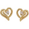 Diamond Heart Shaped Earrings .04 CTW Ref 449402