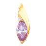 Marquise Pink CZ and Diamond Pendant 14 x 7mm .05 CTW Ref 642268
