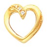 Heart Shaped Chain Slide with Diamonds 15.5 x 16mm Ref 582021