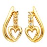 Diamond Heart Shaped Earrings .06 CTW Ref 723183