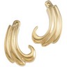 Gold Earring Jackets 17 x 10mm Ref 655715