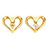Diamond Heart Shaped Earrings .03 CTW Ref 868228
