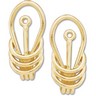 Gold J Hoop Earring Jackets 23 x 10.5mm Ref 726265