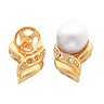 Pearl and Diamond Earrings 6mm .04 CTW Ref 410469