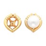 Pearl and Diamond Earrings 6.5mm .03 CTW Ref 570236