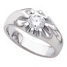 Mens Belcher Diamond Solitaire Ring 1 Carat Ref 723185