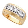 Mens 5 Stone Diamond Ring .63 CTW Ref 593433
