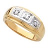 Mens 3 Stone Diamond Ring .2 CTW Ref 380133