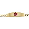 Engravable Men s Medical ID Bracelet with Red Enamel Ref 345306