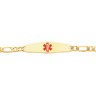 Engravable Ladies Medical ID Bracelet with Red Enamel Ref 339960
