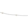 4mm Sterling Silver White Cultured Pearl Station Necklace 18 inches Ref 454711