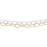 Two Tone Double Strand Oval Link Chain with Lobster Clasp 17 inch Ref 426677