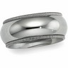 Platinum Milgrain Comfort Fit Wedding Band Finger Size 4 Ref 187623