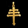 Gold Maronite Antiochene Cross | Height: 33.0mm; Width: 19.5mm | SKU: 1S11MAR14KY