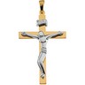 Two Tone Crucifix Pendant Ref 988342