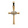 Cross Pendant with Wedding Bands 20 x 14mm Ref 524340