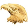 Gold Bald Eagle Head Lapel Pin 11.5 x 26mm Ref 561867