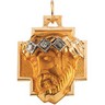 Face of Jesus Crown Cross Pendant with Diamonds | SKU: R16930