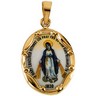 Hand Painted Porcelain Miraculous Medal Ref 225595