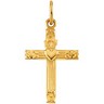 Childs Cross with Heart Pendant 13 x 10mm Ref 570697
