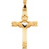 Two Tone Claddagh Cross Height: 25.0mm; Width: 17.0mm Ref 468870
