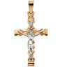 Two Tone Crucifix Pendant Ref 472148