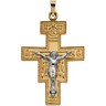 Two Tone San Damiano Crucifix Pendant Ref 985593