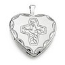 Locket with Cross and Dove 16.25 x 15.75mm Ref 332743