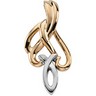 Two Tone Fish Pendant with Hidden Bail 24 x 11.5 mm | SKU: R5026