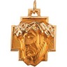 Face of Jesus with Crown Cross Pendant Ref 130299