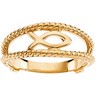 Ichthus Fish Chastity Ring 10K Gold 7.5mm Ref 829586