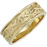 Duo Wedding Band with Thorn Design 6.25 to 6.5mm Width Ref 816130
