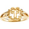 Cross Chastity Ring for Ladies 10K Yellow Gold; 9mm Ref 383946