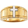 Two Tone Cross Duo Band 8.75 to 9.5mm Width Ref 763621