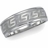 7mm Greek Key Inspired Tapered Wedding Band Ref 114223