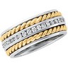 8mm Two Tone Bridal Handwoven Diamond Band .75 CTW Ref 949007