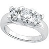 Three Stone Princess Cut Diamond Ring 1.33 CTW Ref 709371