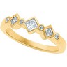 Three Stone Princess Cut Diamond Ring .5 CTW Ref 862260